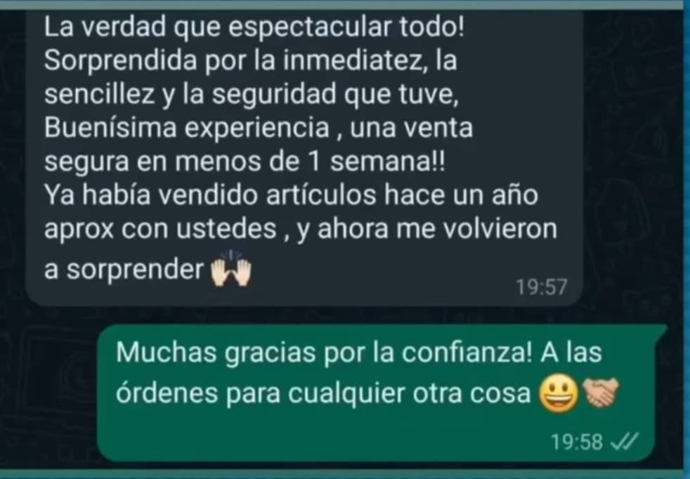 Testimonio real de un vendedor vía WhatsApp 3