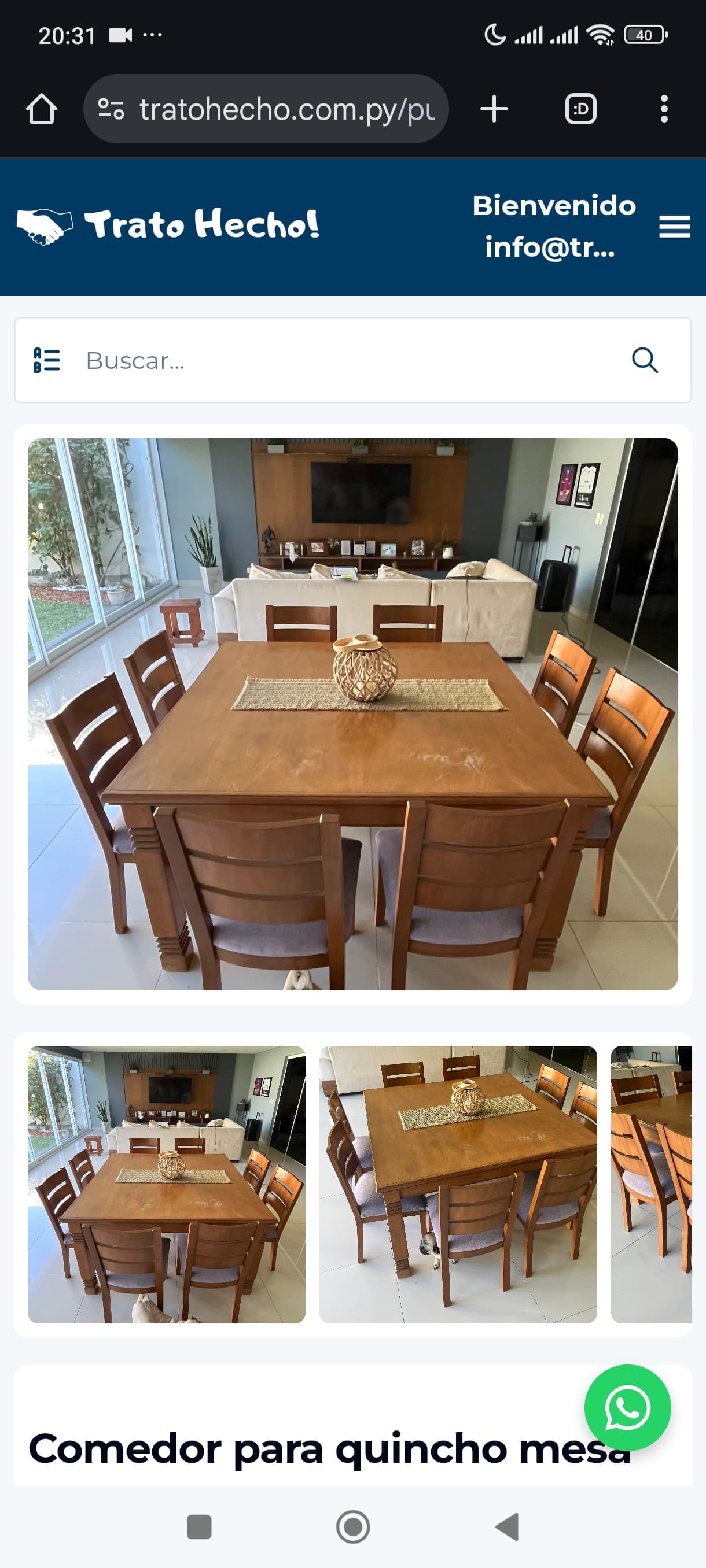 juego de comedor