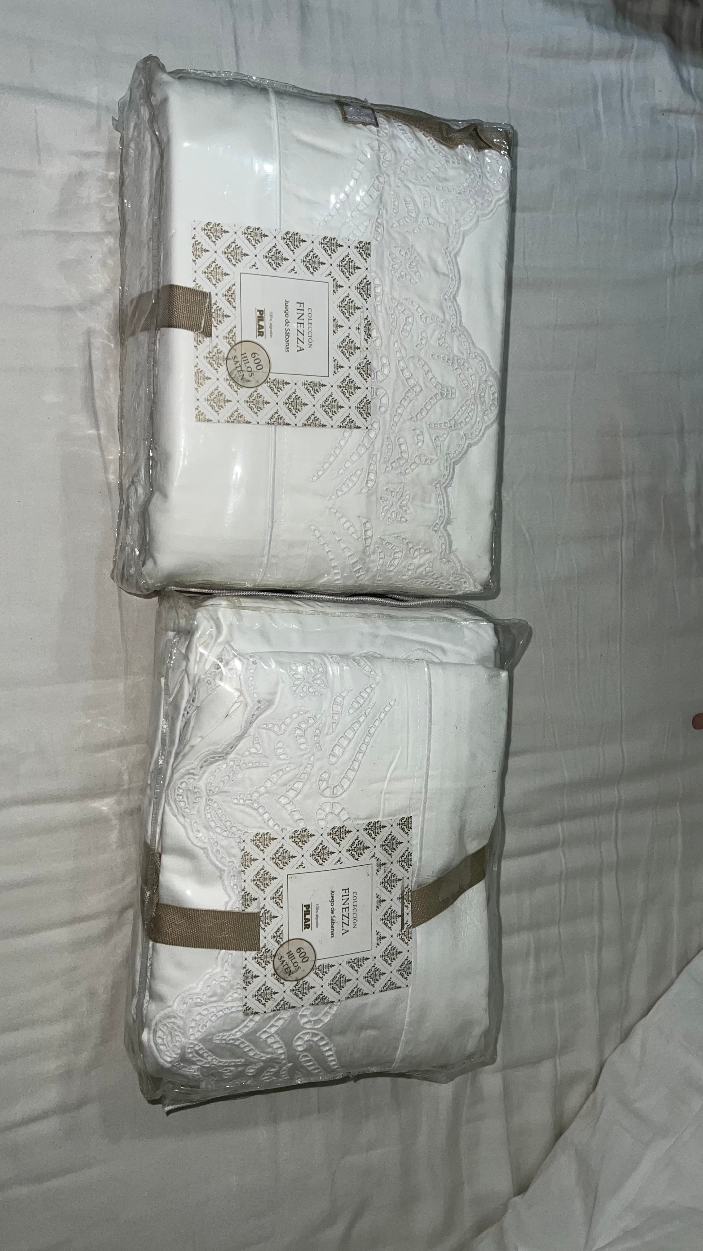 2 Juego de sábanas 600hilos pilar tamaño queen 