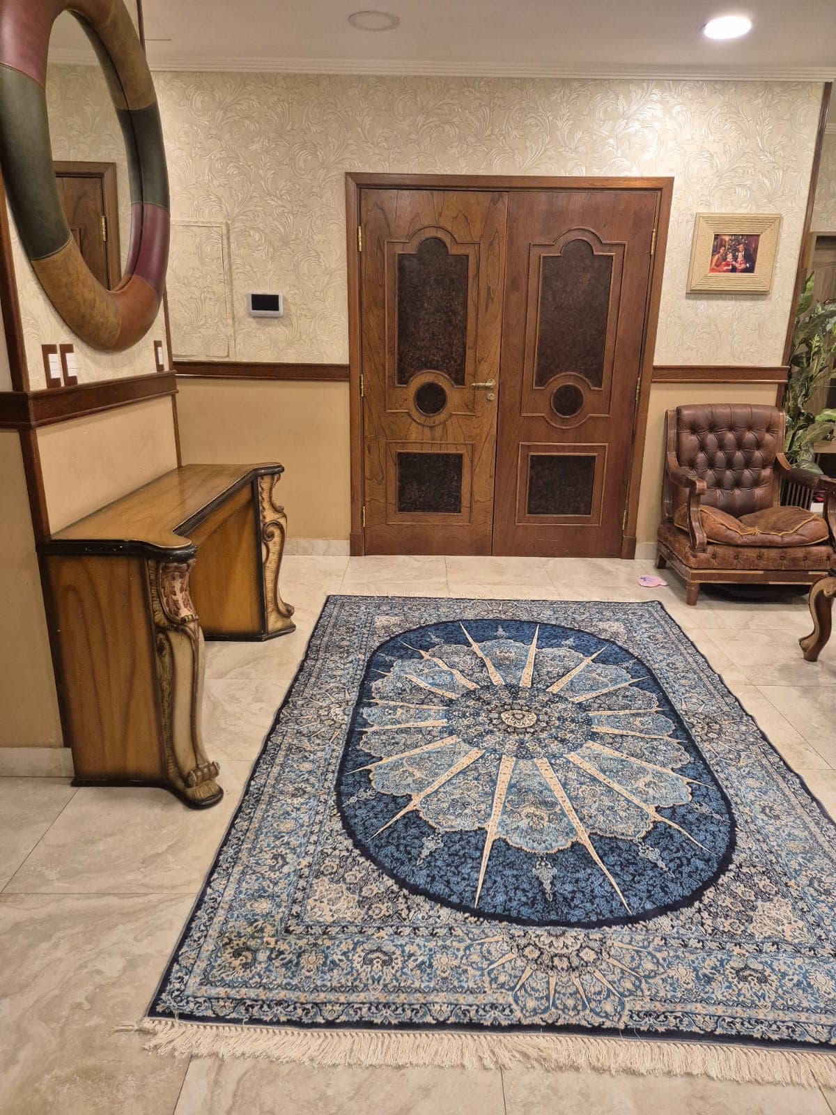 Alfombra de seda tipo persa